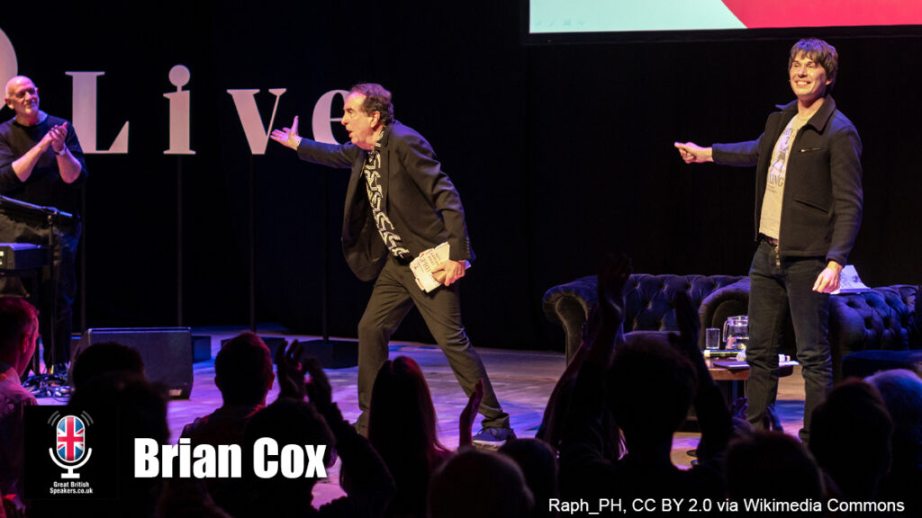 Professor Brian Cox hire presenter speaker book at agent Great British Speakers