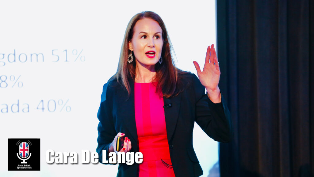 Cara De Lange hire TEDx speaker book at agent Great British Speakers