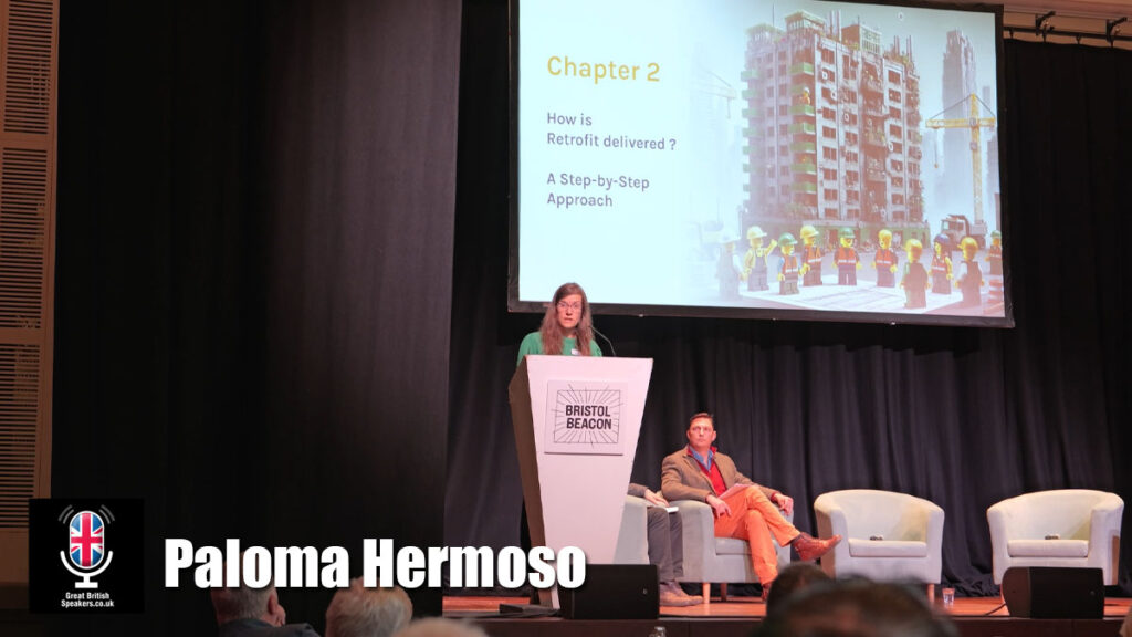 Paloma Hermoso hire sustainable construction speaker book at agent Great British Speakers