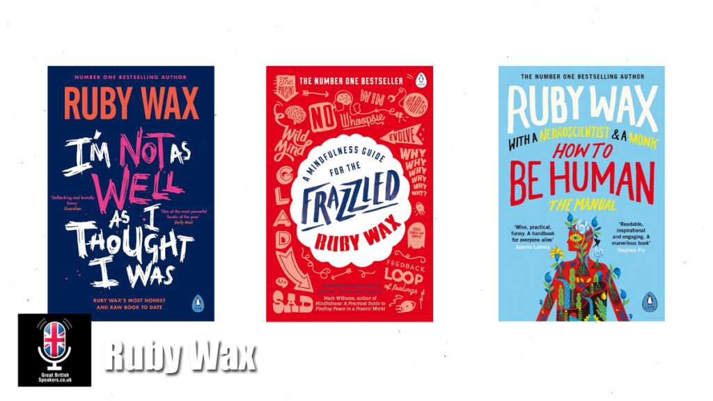Ruby Wax hire actor speaker book at agent Great British Speakers..