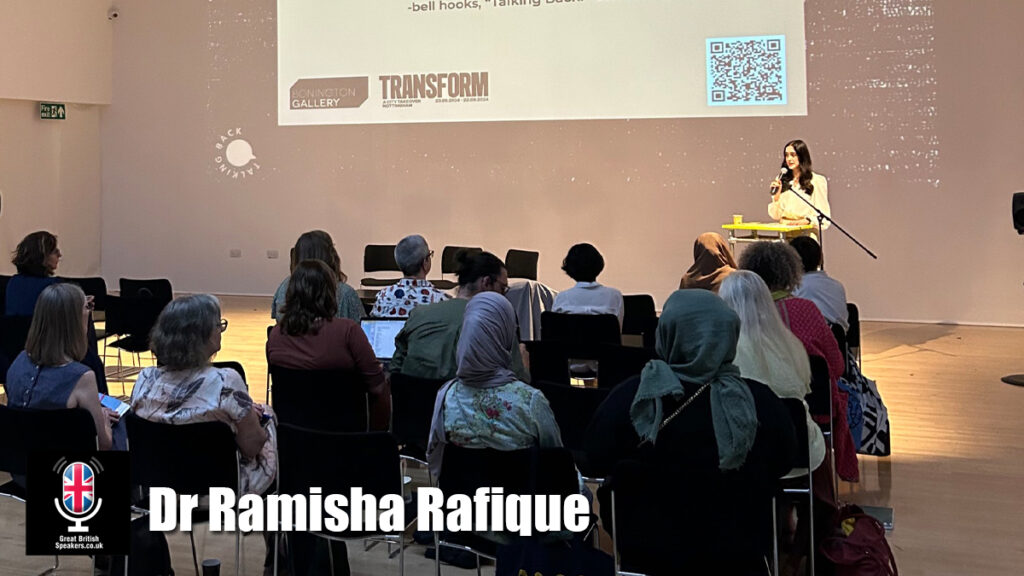 Dr Ramisha Rafique hire keynote speaker book at agent Great British Speakers