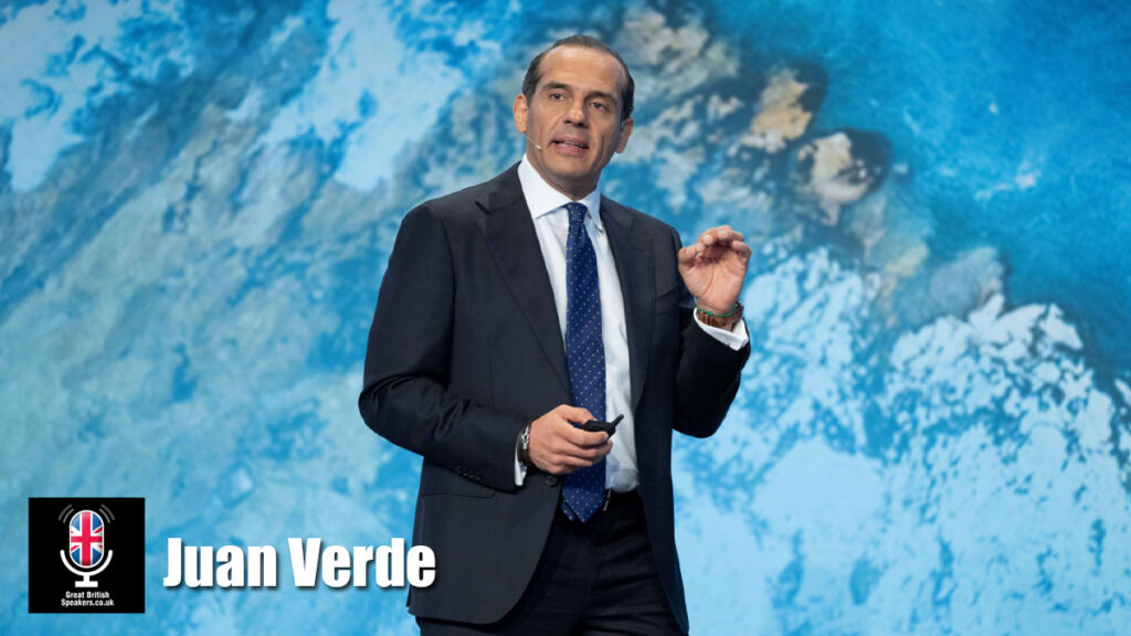 Juan Verde hire sustainability advocate speaker book at agent Great British Speakers