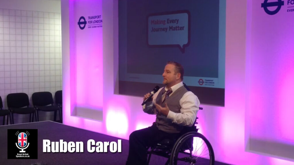 Ruben Carol hire disability equality trainer speaker book at agent Great British Speakers..