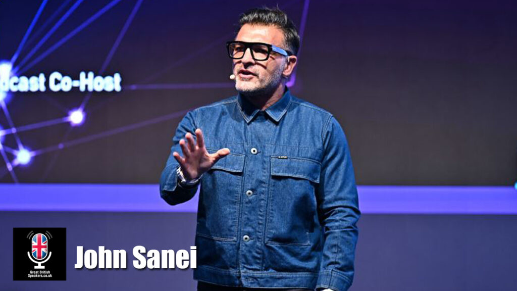 John Sanei hire keynote speaker book at agent Great British Speakers.