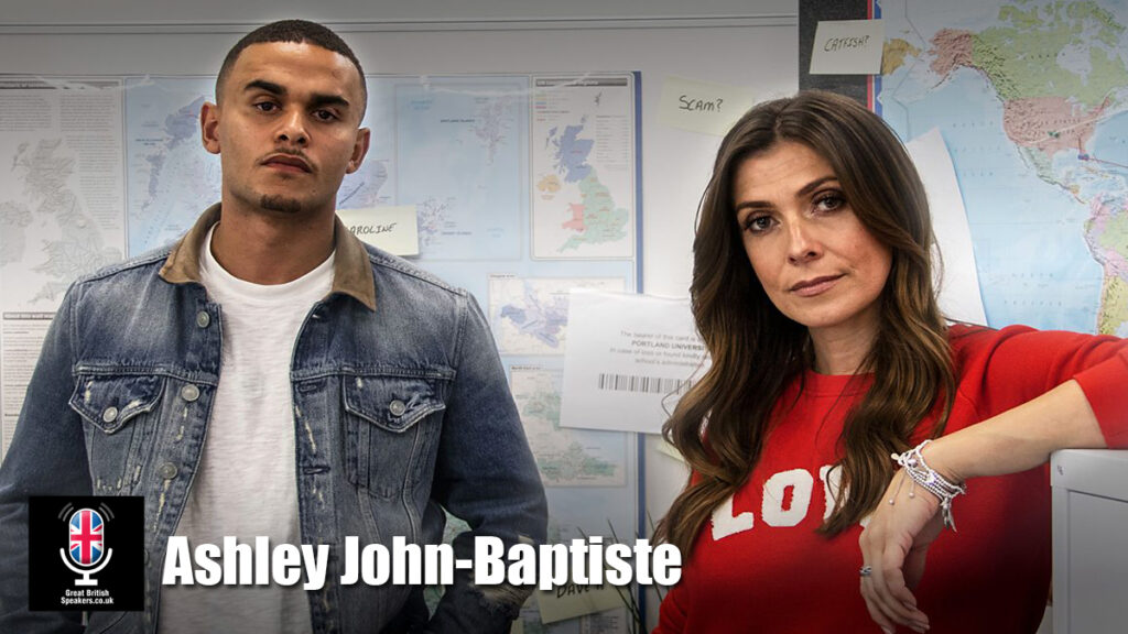 Ashley John-Baptiste hire broadcaster host BBC 1 Morning Live One Show Care home speaker book at official agent Great British Speakers