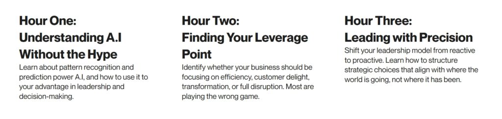 John Sanei Masterclass structure