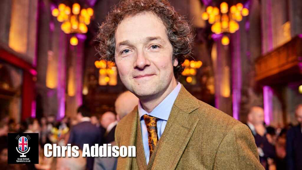 Chris Addison hire comedian speaker book at agent Great British Speakers