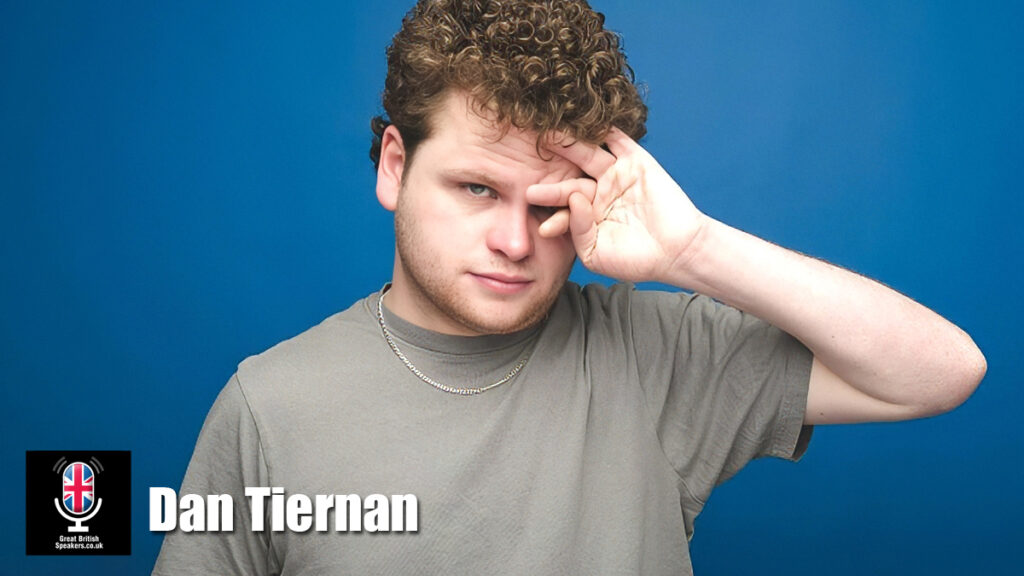 Dan Tiernan hire comedian speaker book at agent Great British Speakers