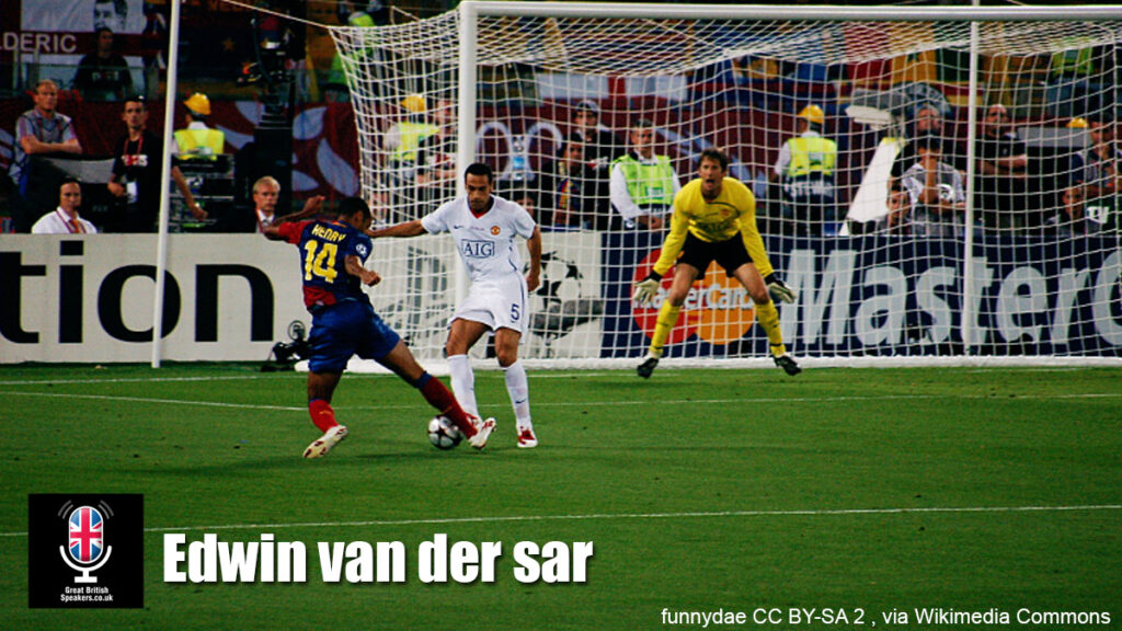 Edwin van der sar hire goalkeeper speaker book at agent Great British Speakers