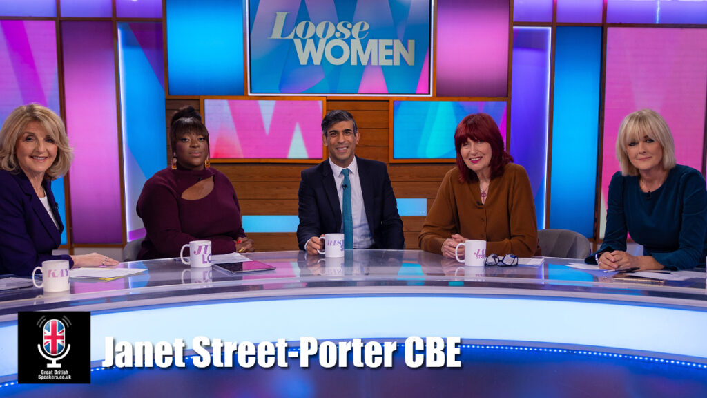 Janet Street-Porter CBE hire writer speaker book at agent Great British Speakers