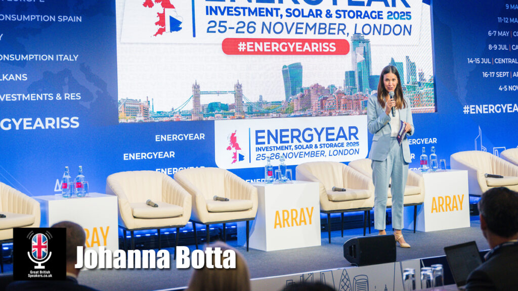 Johanna Botta hire international presenter speaker book at agent Great British Speakers