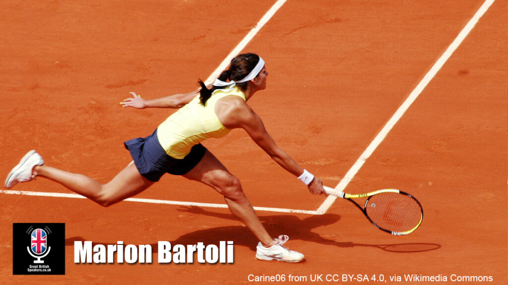 Marion Bartoli hire tennis player speaker book at agent Great British Speakers
