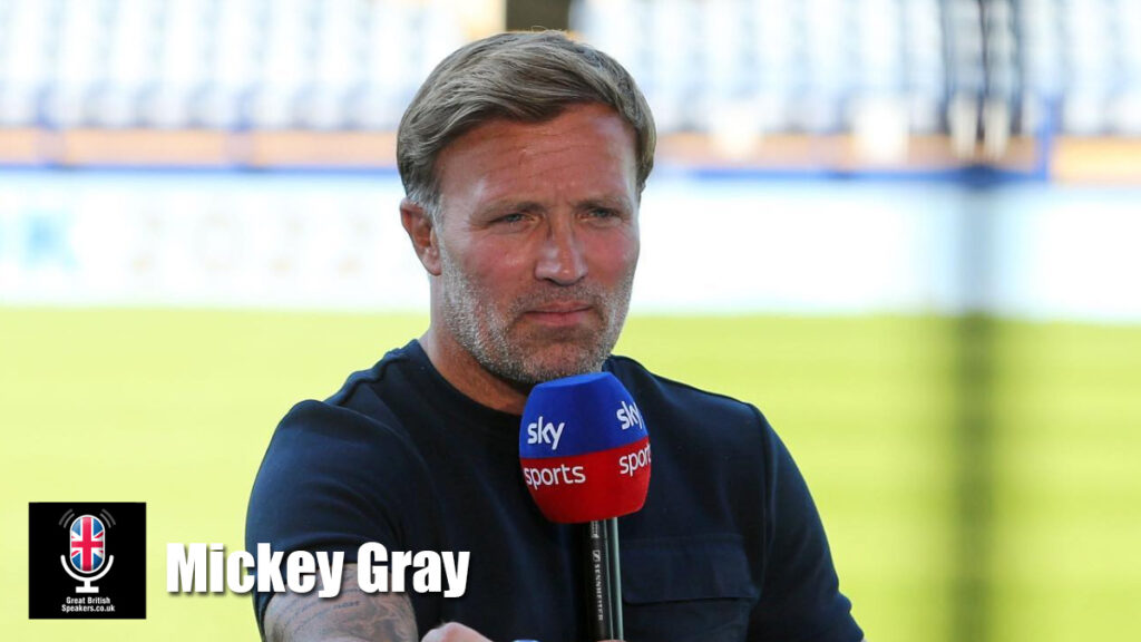 Mickey Gray hire footballer speaker book at agent Great British Speakers