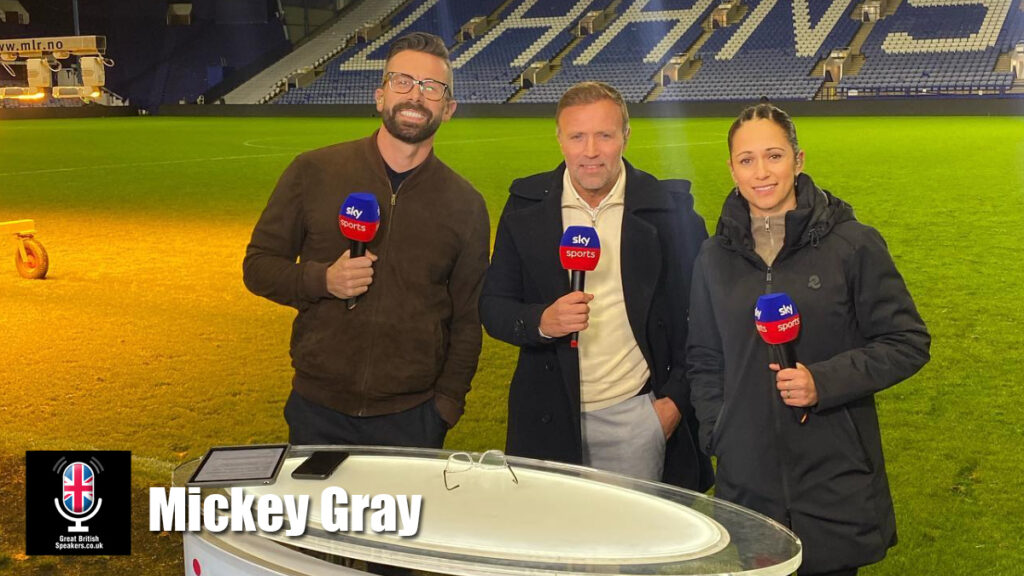 Mickey Gray hire footballer speaker book at agent Great British Speakers