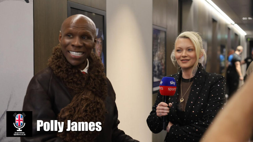 Polly James hire sports presenter speaker book at agent Great British Speakers