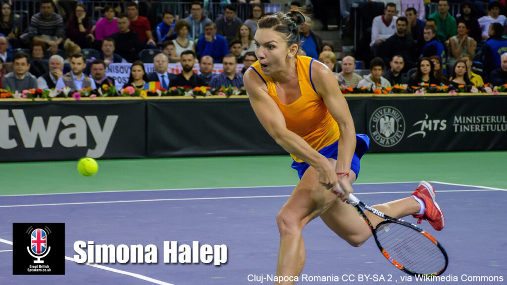 Simona Halep hire tennis player speaker book at agent Great British Speakers