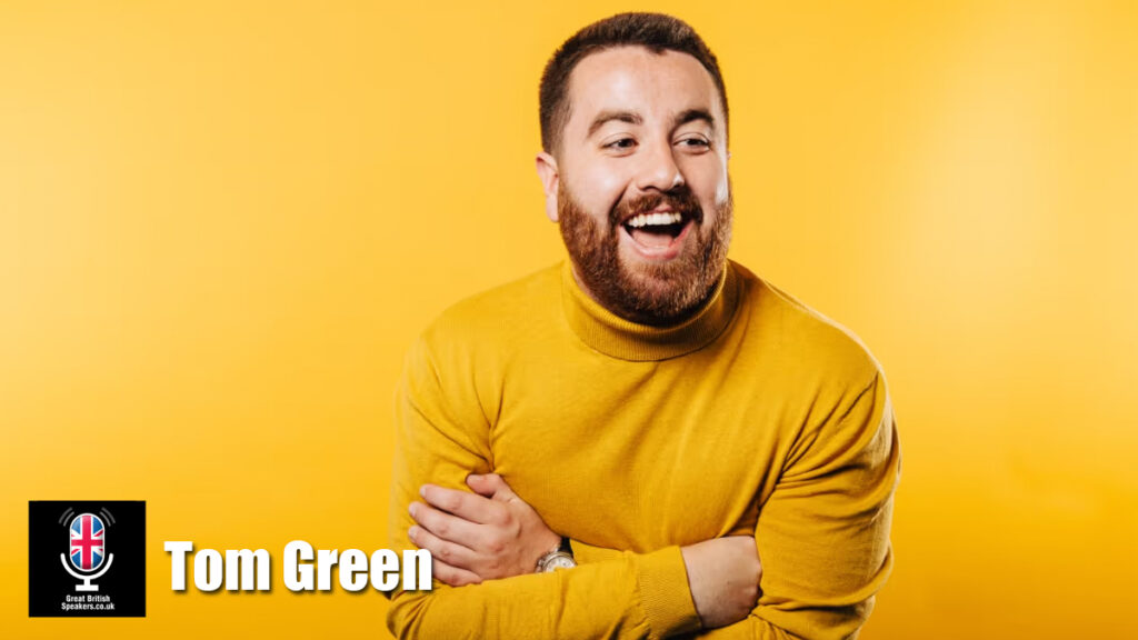 Tom Green hire presenter speaker book at agent Great British Speakers