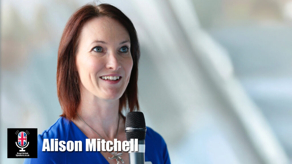 Alison Mitchell hire presenter speaker book at agent Great British Speakers.