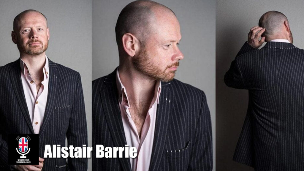 Alistair Barrie hire comedian speaker book at agent Great British Speakers.psd