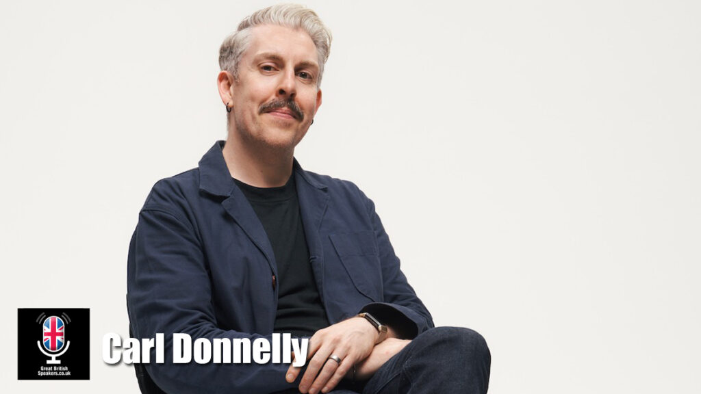 Carl Donnelly hire comedian speaker book at agent Great British Speakers