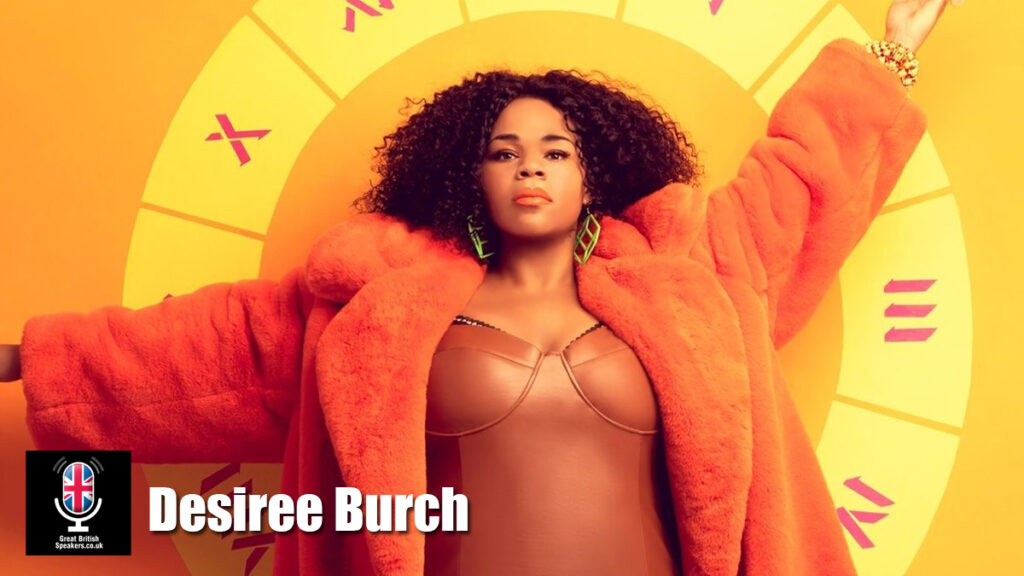 Desiree Burch hire comedian speaker book at agent Great British Speakers