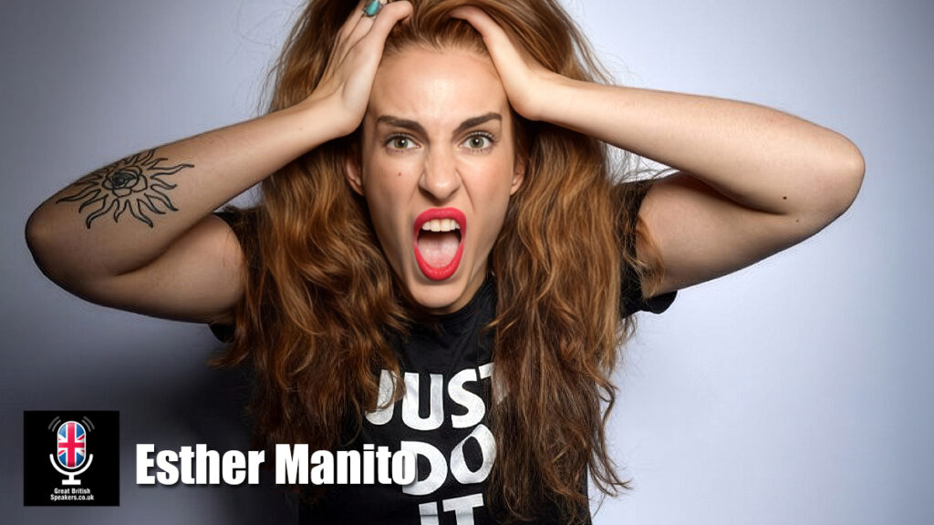 Esther Manito hire comedian speaker book at agent Great British Speakers