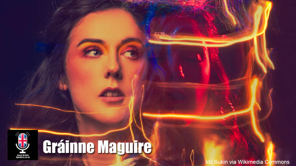 Gráinne Maguire hire comedian speaker book at agent Great British Speakers