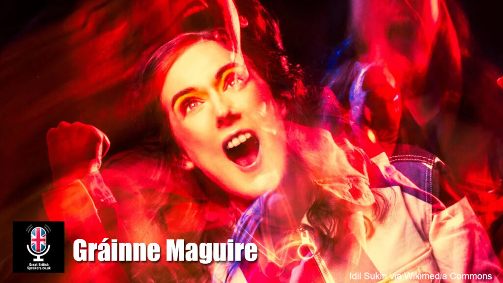 Gráinne Maguire hire comedian speaker book at agent Great British Speakers