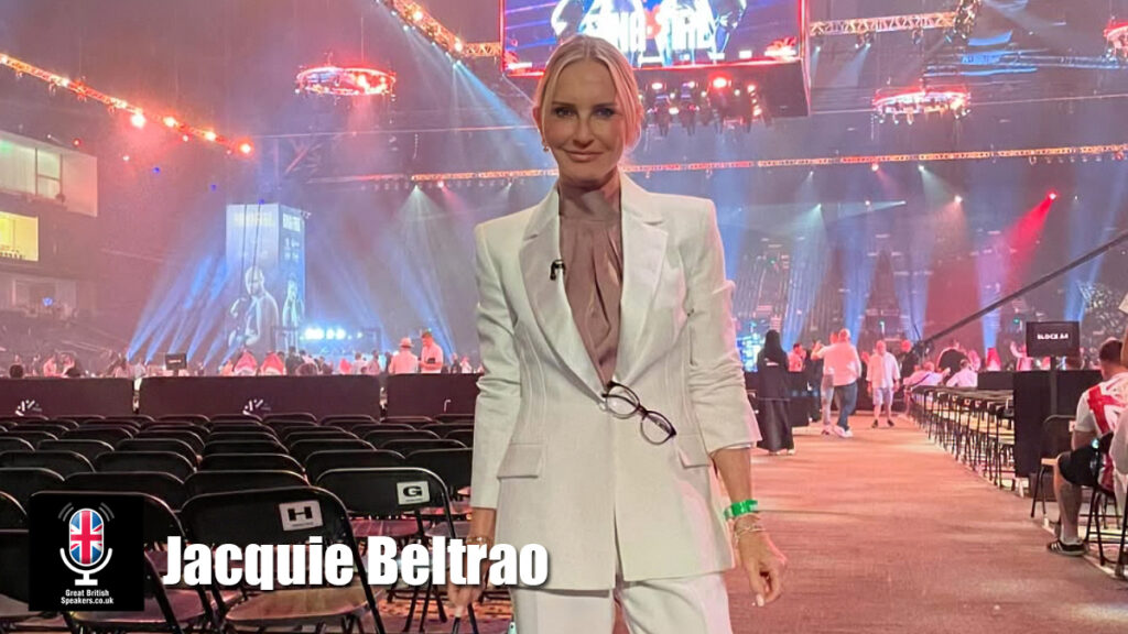 Jacquie Beltrao hire sports presenter speaker book at agent Great British Speakers