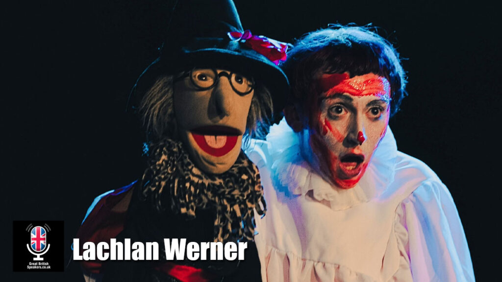 Lachlan Werner hire comedian speaker book at agent Great British Speakers