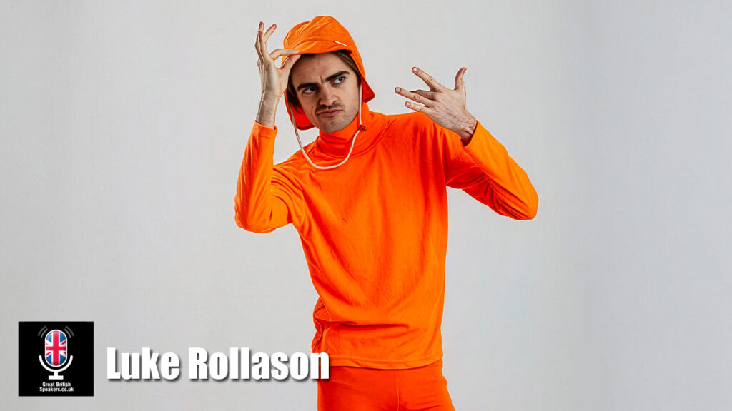 Luke Rollason hire comedian speaker book at agent Great British Speakers