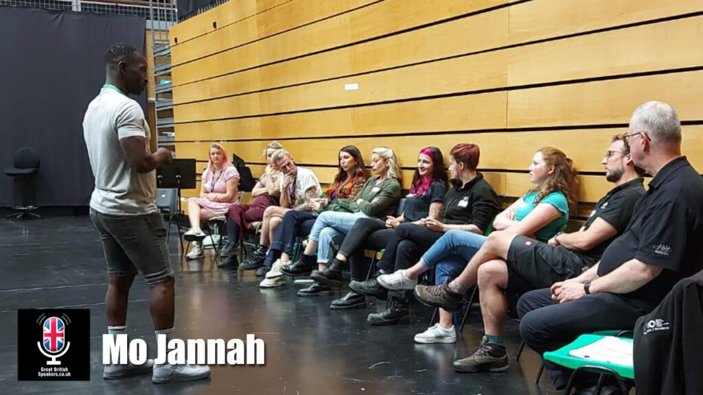 Mo Jannah hire presenter speaker book at agent Great British Speakers
