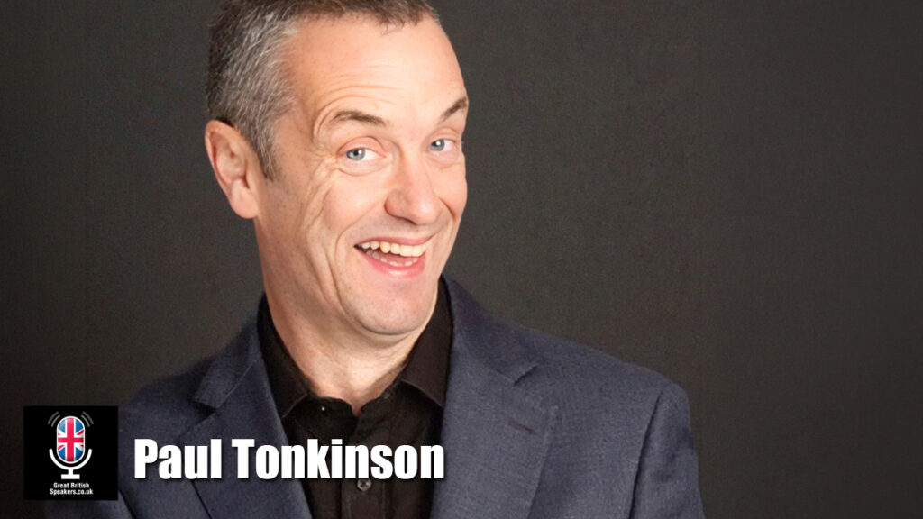 Paul Tonkinson hire comedian speaker book at agent Great British Speakers