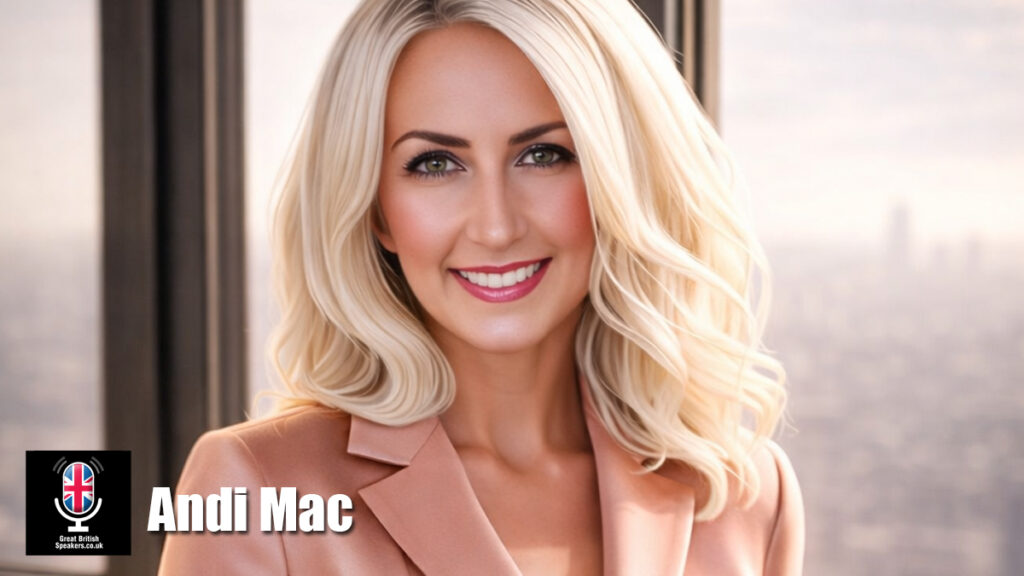 Andi Mac hire host speaker book at agent Great British Speakers