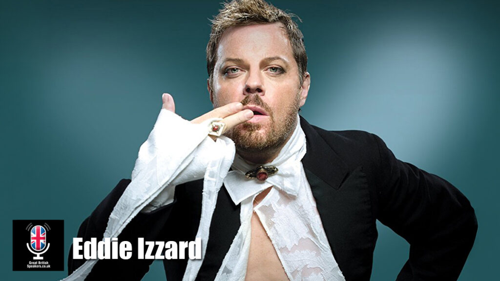 Eddie Izzard hire comedian speaker book at agent Great British Speakers