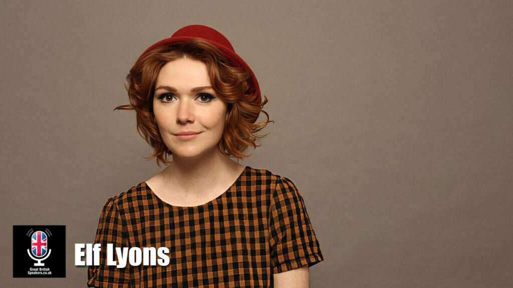 Elf Lyons hire comedian speaker book at agent Great British Speakers
