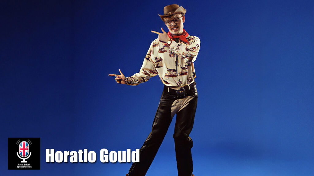 Horatio Gould hire comedian speaker book at agent Great British Speakers