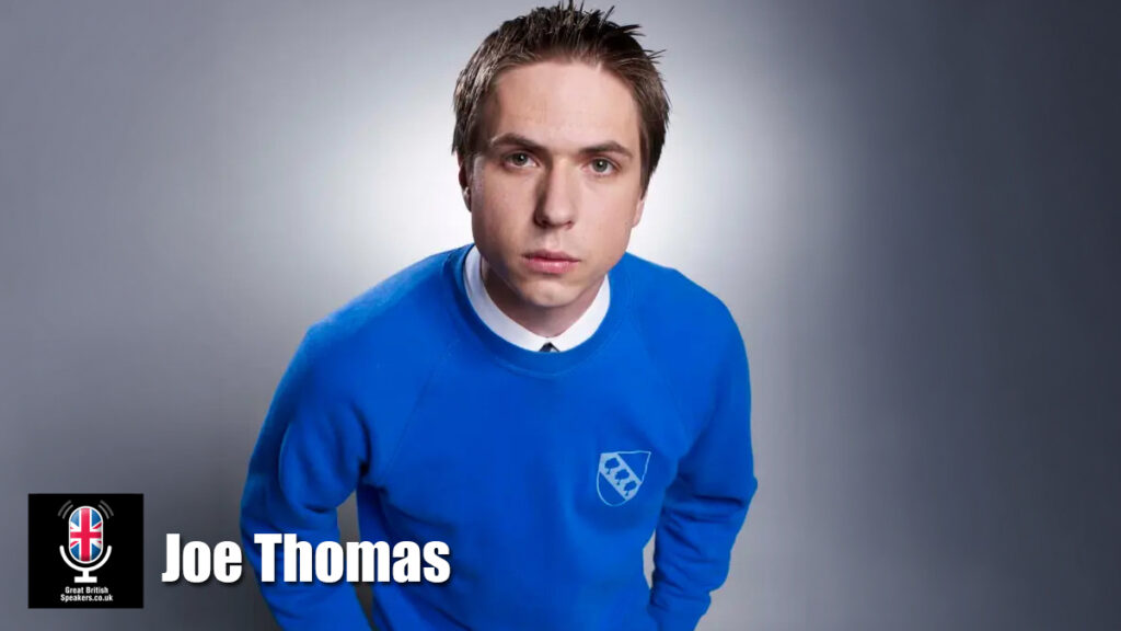 Joe Thomas hire comedian speaker book at agent Great British Speakers
