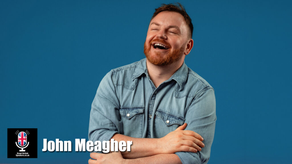 John Meagher hire comedian speaker book at agent Great British Speakers