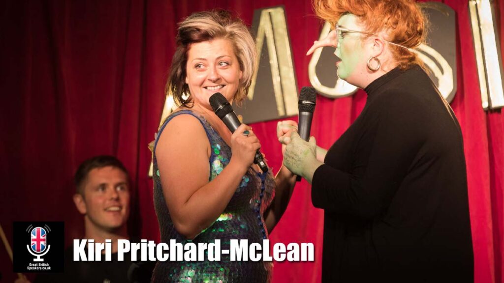 Kiri Pritchard-McLean hire comedian speaker book at agent Great British Speakers