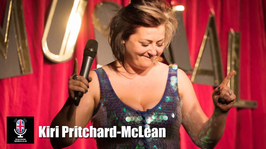 Kiri Pritchard-McLean hire comedian speaker book at agent Great British Speakers