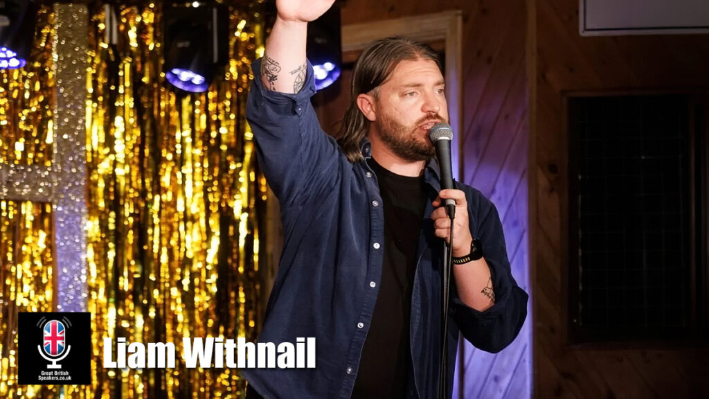 Liam Whitnail hire comedian speaker book at agent Great British Speakers