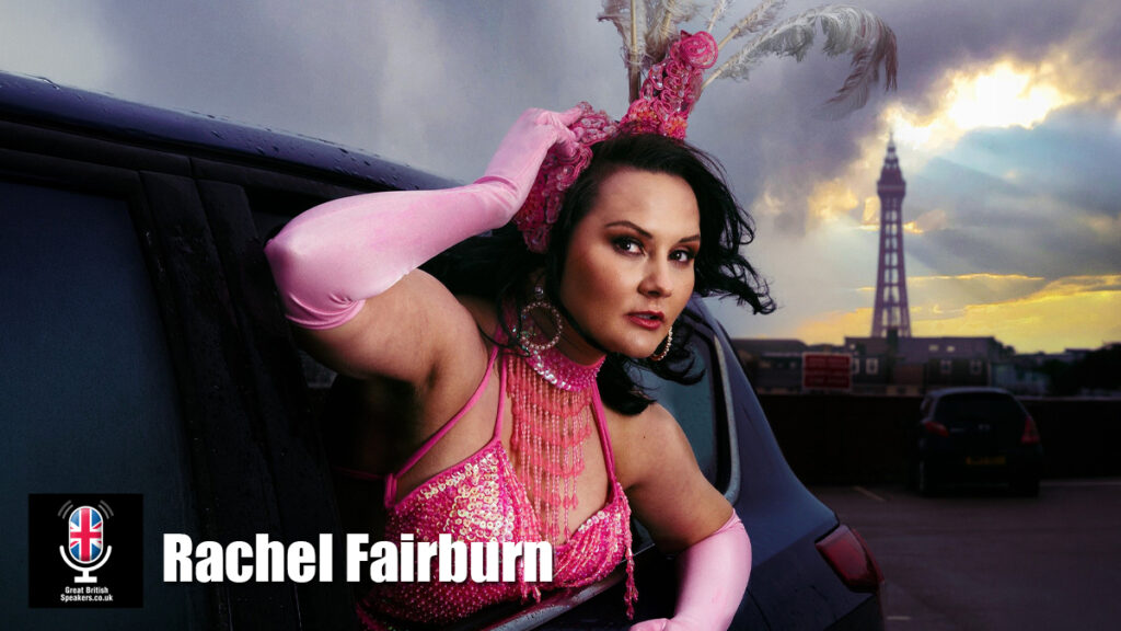 Rachel Fairburn hire comedian speaker book at agent Great British Speakers