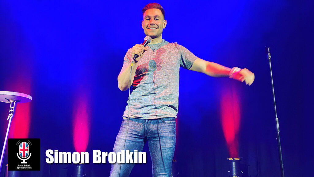 Simon Brodkin hire comedian speaker book at agent Great British Speakers