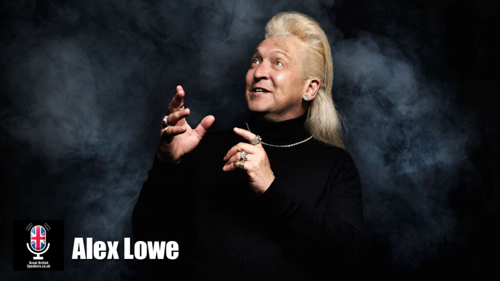 Alex Lowe hire comedian speaker book at agent Great British Speakers