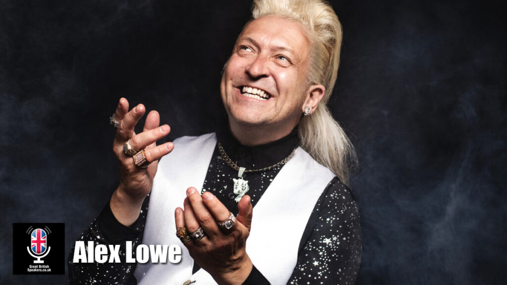 Alex Lowe hire comedian speaker book at agent Great British Speakers
