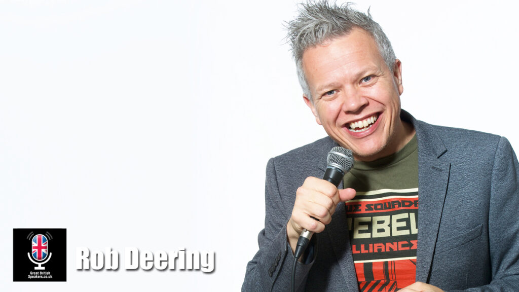 Rob Deering hire comedian speaker book at agent Great British Speakers