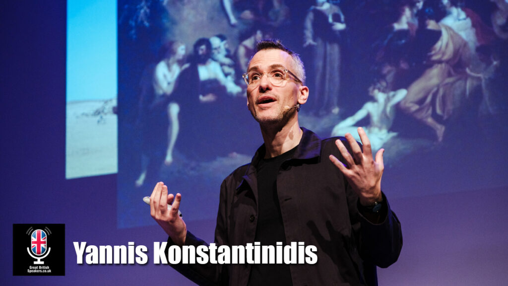 Yannis Konstantinidis hire director speaker book at agent Great British Speakers,,