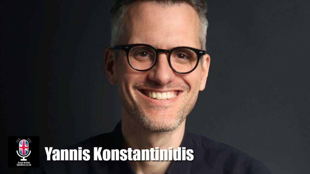 Yannis Konstantinidis hire director speaker book at agent Great British Speakers,,